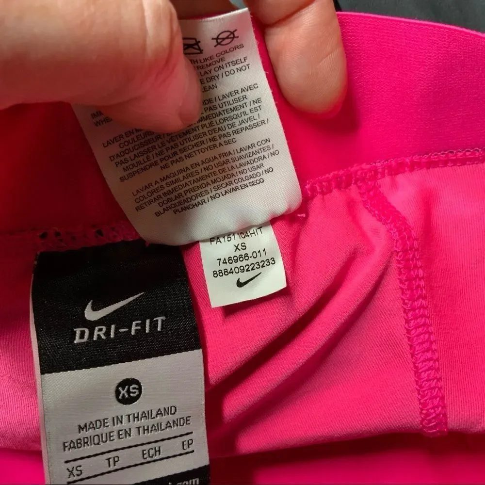 NIKE Dri Fit Black Pink Lined Running Shorts Size XS - Picture 11 of 11